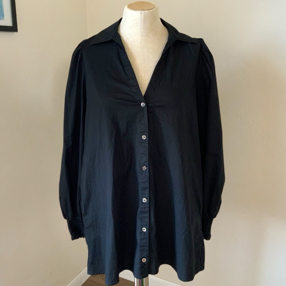 Show Me Your MuMu Black Allure Shirt Dress X-Small
